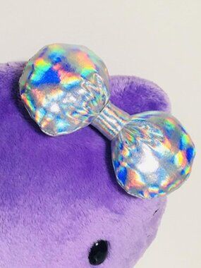 Hello Kitty Build a Bear Replacement Bow Silver Rainbow Hologram